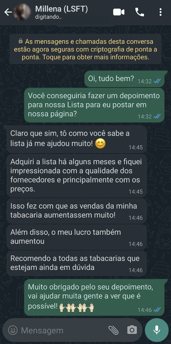 lista secreta fornecedores tabacaria depoimento 6